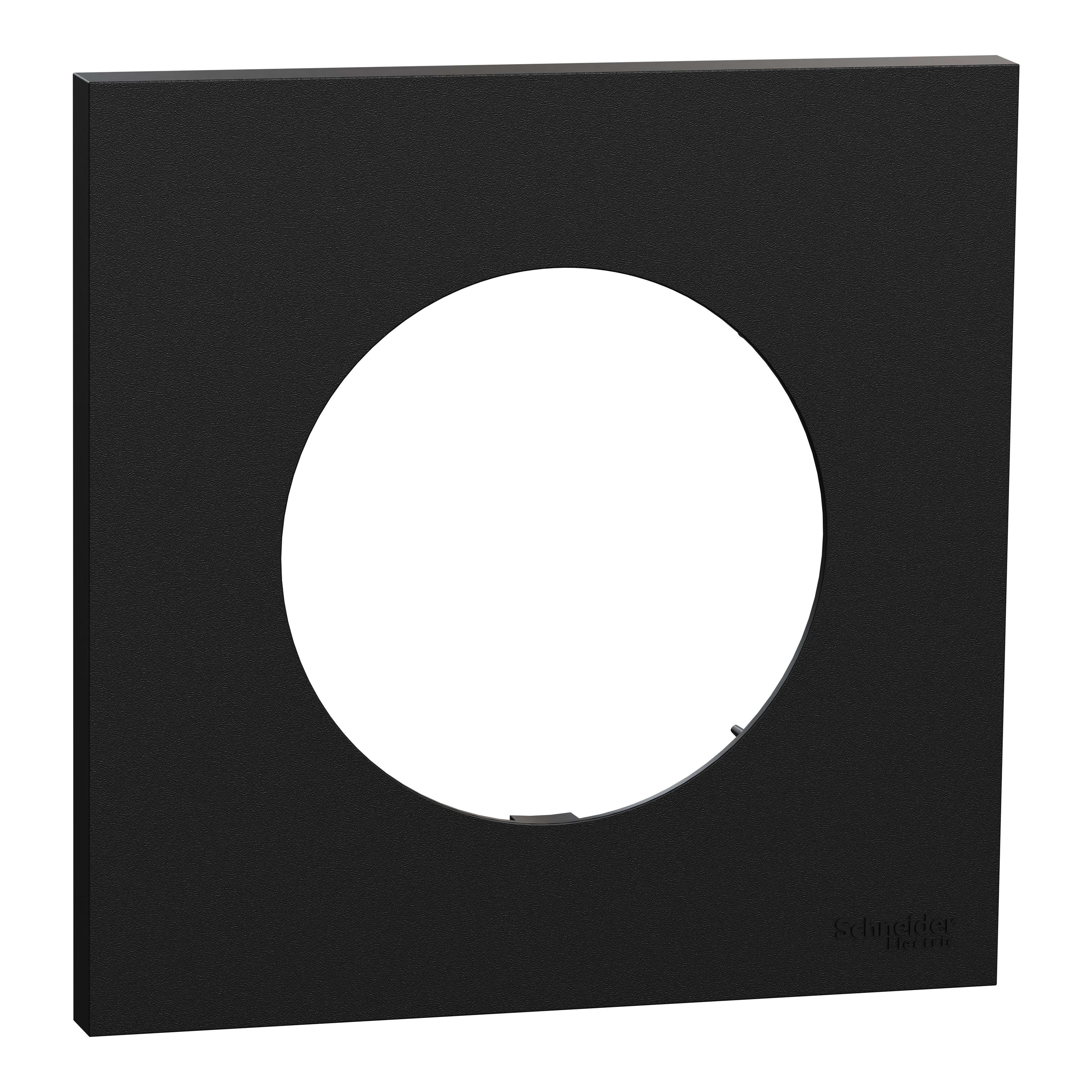 Schneider Electric - Reconditionné - Odace - plaque de finition 1 poste - couleur Noir onyx