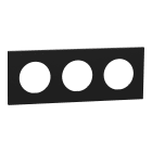 Schneider Electric - Odace - plaque de finition 3 postes - couleur Noir onyx