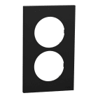 Schneider Electric - Odace - plaque de finition 2 postes entraxe spécifique 57mm - Noir onyx