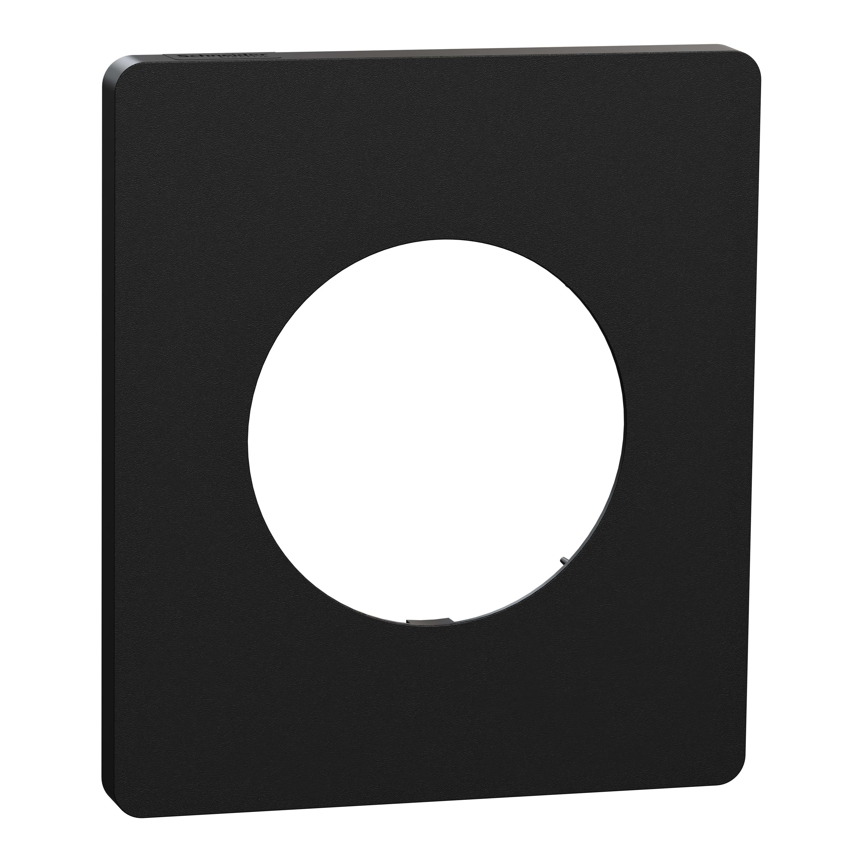 Schneider Electric - Reconditionné - Odace Architecte - plaque de finition 1 poste - noir onyx