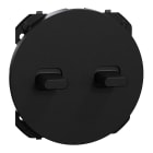 Schneider Electric - Odace - enjoliveur - pour double va-et-vient ou poussoir à levier - noir onyx