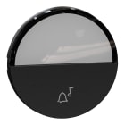 Schneider Electric - Odace - enjoliveur seul - pour bouton poussoir - porte-étiquette - noir onyx