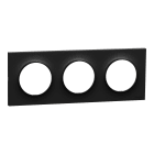 Schneider Electric - Odace Origine - plaque de finition 3 postes - couleur noir
