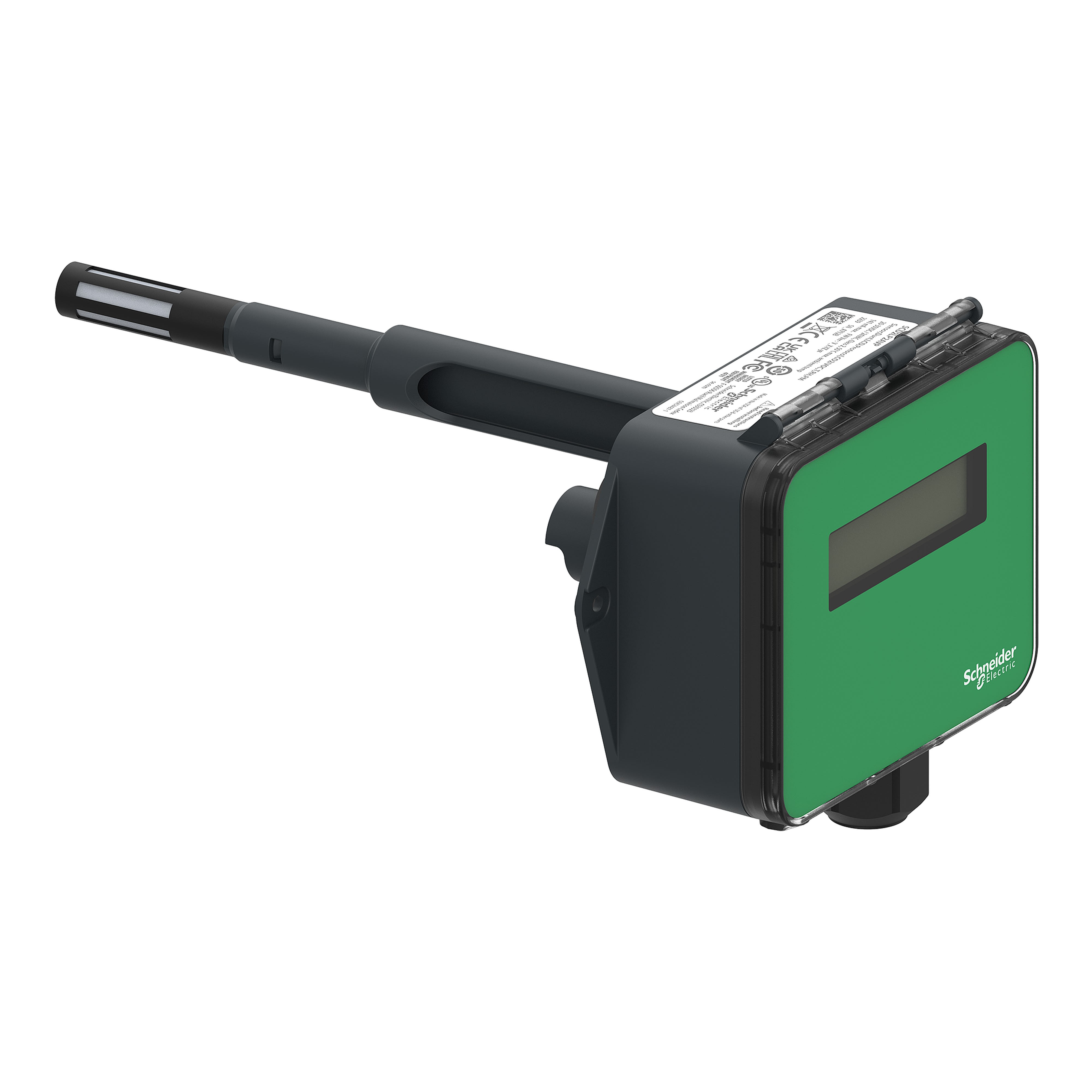 Schneider Electric - Capteur de gaine communicant avec LCD qualIté d'air CO2 + COV + Hr + T + PM