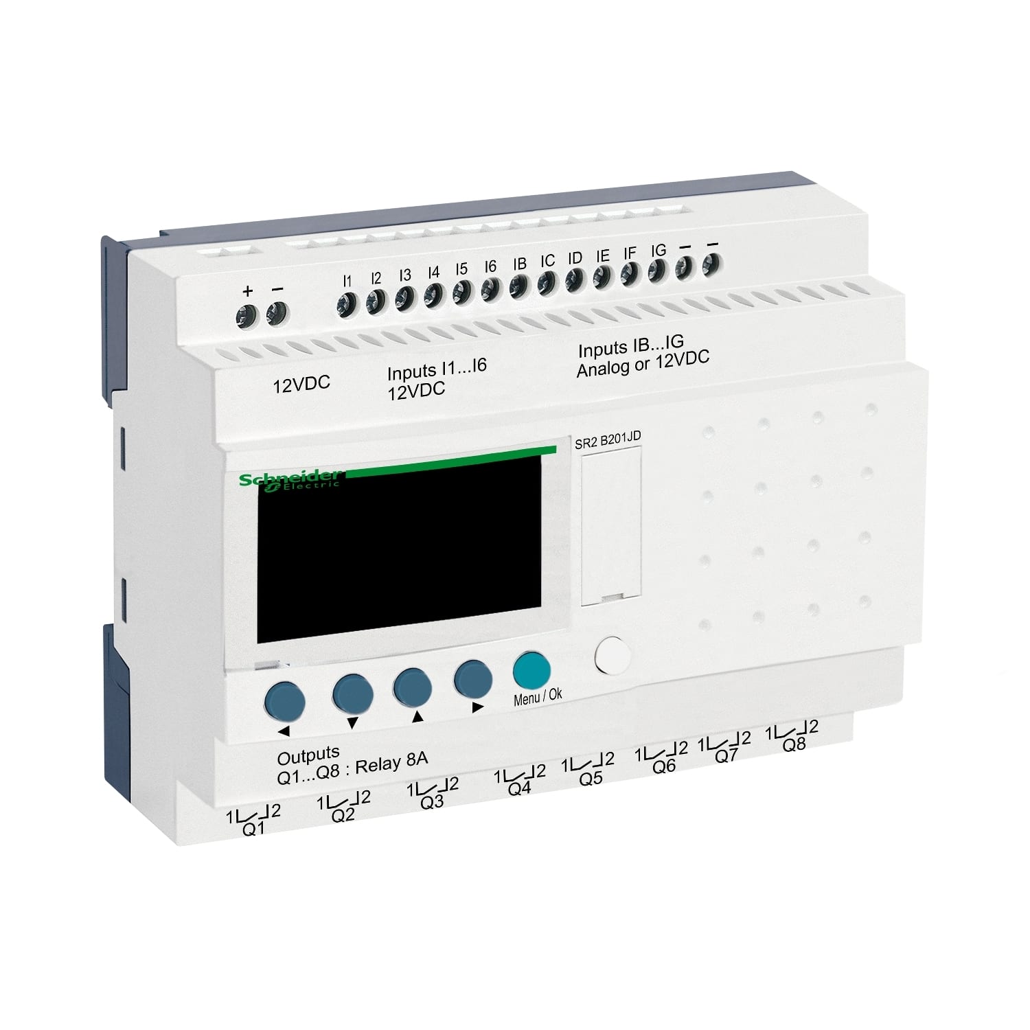 Schneider Electric - Zelio Logic - relais intelligent compact - 20 E-S 12Vcc - horloge - affichage