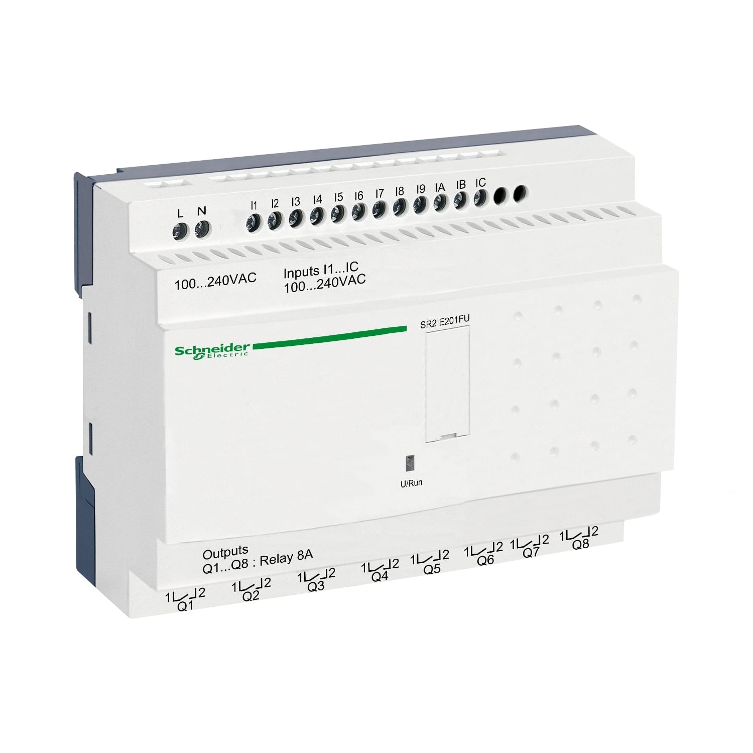 Schneider Electric - Zelio Logic - relais intelligent compact - 20 E/S 100..240Vca - horl. - ss affi.