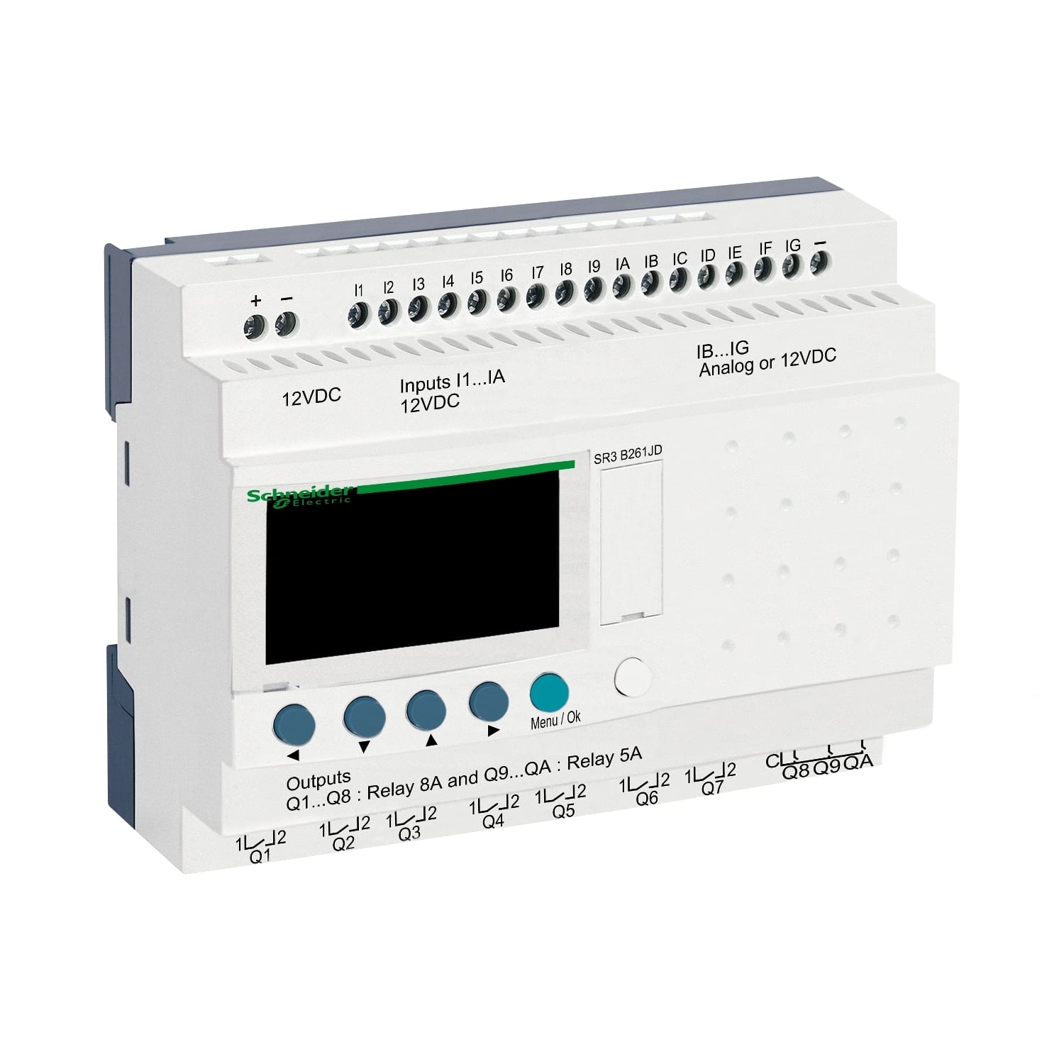 Schneider Electric - Zelio Logic - relais intelligent modul.- 26 E-S - 12Vcc - horloge - affichage