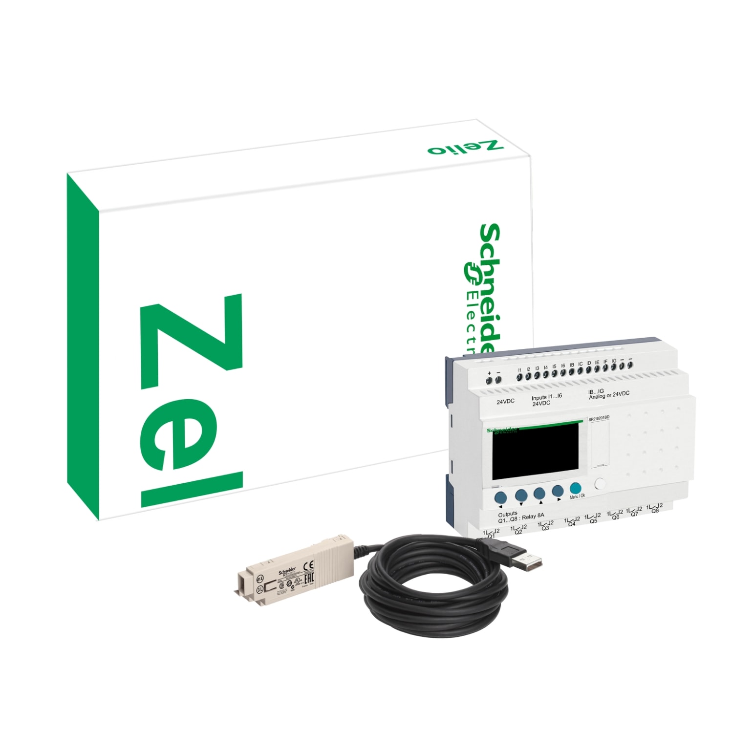 Schneider Electric - Zelio Logic - relais intelligent compact - pack decouverte - 20 E-S 24Vcc