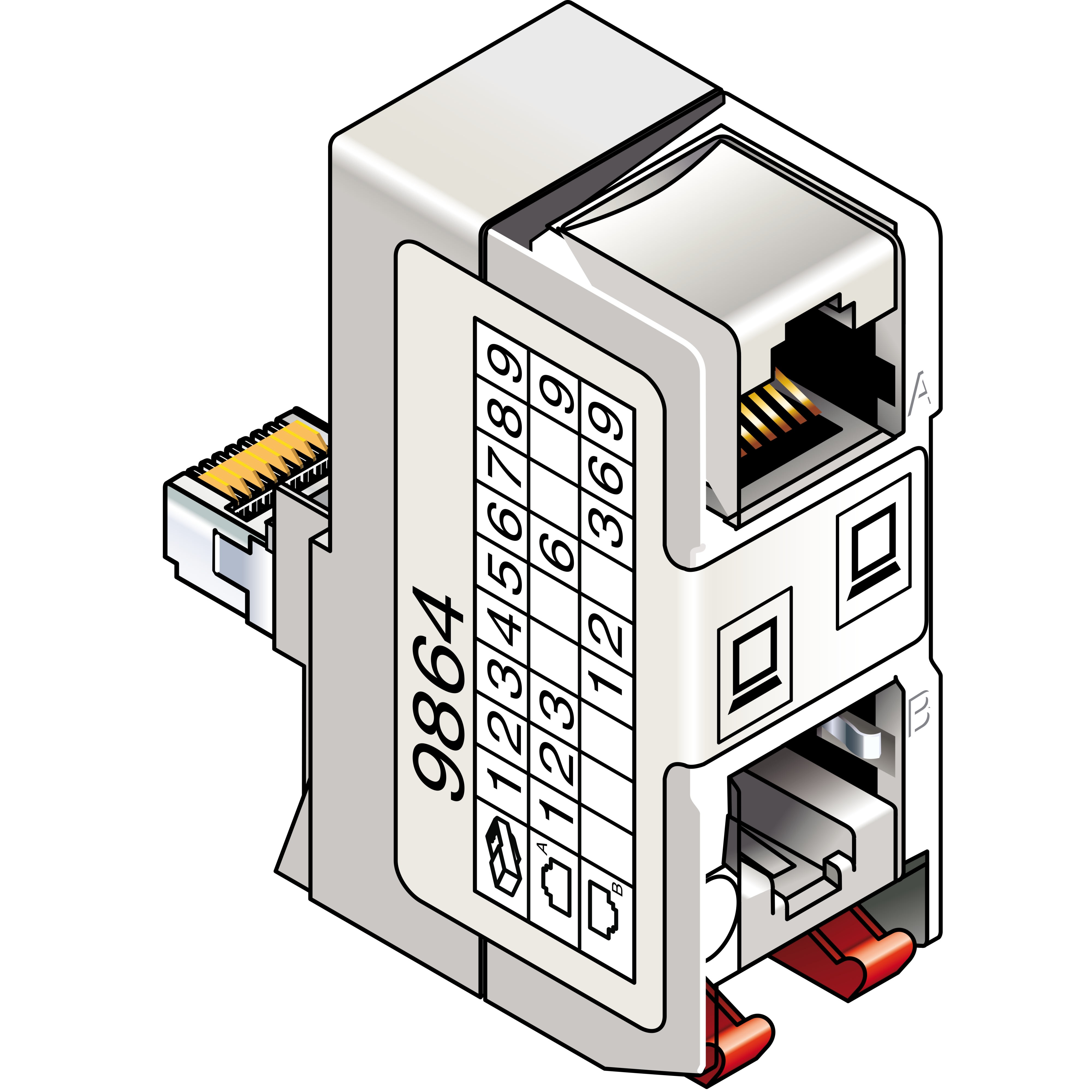 Schneider Electric - Infraplus-MP MultiPlus - Doubleur 18mm ethernet