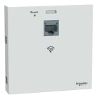 Schneider Electric - Resi9 Connect - Prise RJ45 Pt Acces WiFi bibande POE - WIFI 4-5-6 -1GBIT - blanc