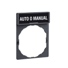 Schneider Electric - Harmony porte étiquette 30 x 40 mm standard - Ø22 - avec étiquette AUTO-O-MANUAL