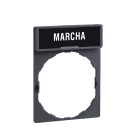 Schneider Electric - Harmony porte étiquette 30 x 40 mm standard - Ø22 - avec étiquette MARCHA