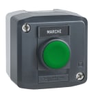 Schneider Electric - Harmony XAL - boite 1 bouton poussoir affleur vert D22 - 1F - etiquet 'MARCHE'