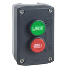Schneider Electric - Harmony boite - 2 boutons poussoirs D22 - vert -rouge