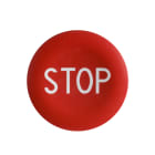 Schneider Electric - Harmony cabochon lisse STOP - rouge pour poussoir rond Ø22