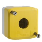 Schneider Electric - Harmony XAL - boite 1 trou D22 - couvercle jaune - fond gris clair