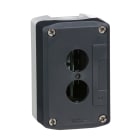 Schneider Electric - Harmony XAL - boite 2trous Ø22 - couvercle gris foncé - fond gris clair - UL/CSA