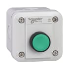 Schneider Electric - Harmony - boite a boutons XALE - XB7 D22mm - bouton poussoir vert - 24V - gris