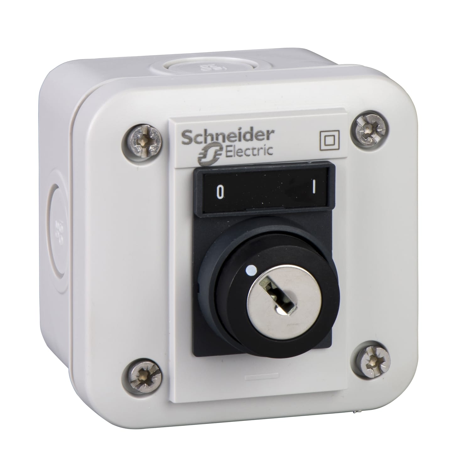 Schneider Electric - Harmony - boite à boutons XALE - XB7 Ø22mm - sélecteur clé 2 positions - blanc