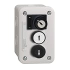 Schneider Electric - Harmony XALE - boîte à boutons - BP blanc 1F + BP noir 1F + sélecteur 2 pos. 1F