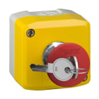 Schneider Electric - Harmony XAL - boite jaune arret urgence rouge - pouss tourner a cle - 1O - D40