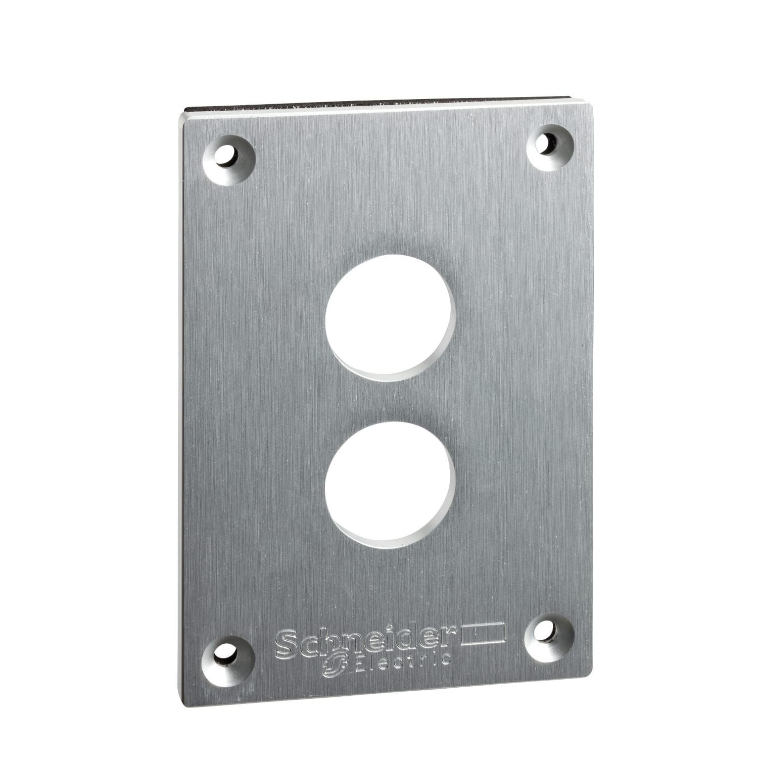 Schneider Electric - Harmony XAPE - plastron percé - métallique - 2 perçages horizontaux