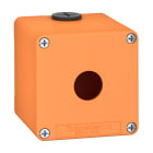 Schneider Electric - Boite métal vide orange - M20 x2 - 1 trou 22 mm - 80x80x77 mm - UL cULus