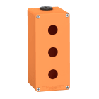 Schneider Electric - Boite métal vide orange - M25 x2 - 3 trous 22 mm - 80x175x77 mm