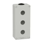Schneider Electric - Boite métal vide grise - M25 x2 - 3 trous 22 mm - 80x175x51,5 mm