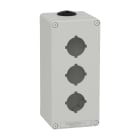 Schneider Electric - Boite métal vide grise - M25 x2 - 3 trous 30 mm - 80x175x77 mm