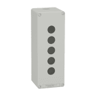 Schneider Electric - Boite métal vide grise - M25 x1 - 5 trous 22 mm - 80x220x77 mm