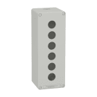 Schneider Electric - Boite métal vide grise - M25 x1 - 6 trous 22 mm - 80x220x77 mm