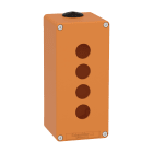 Schneider Electric - Boite métal vide orange - M25 x2 - 4 trous 22 mm - 80x175x77 mm