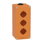 Schneider Electric - Boite métal vide orange - M25 x2 - 3 trous 30 mm - 80x175x77 mm
