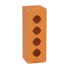 Schneider Electric - Boite métal vide orange - M25 x1 - 4 trous 30 mm - 80x220x77 mm