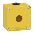 Schneider Electric - Boite metal vide jaune pour arrets d'urgence M20 1 trou 22mm 80x80x51,5 UL cULu