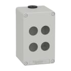 Schneider Electric - Boite métal vide grise - M20 x2 - 4 trous 22 mm - 80x130x77 mm - UL cULus