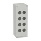 Schneider Electric - Boite métal vide grise - M25 x1 - 8 trous 22 mm - 80x220x77 mm