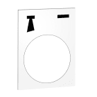 Schneider Electric - Harmony - étiquette - 30x40mm - blanc - marche-alarme