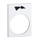 Schneider Electric - Harmony - étiquette - 30x40mm - blanc - rotation droite PV-GV