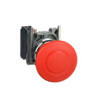 Harmony - bouton poussoir arret d'urgence XB4 - D 22mm - rouge - pousser-tirer