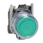 Schneider Electric - Harmony XB4 - bouton poussoir lumin Atx - Ø22 - vert - 1F - 24V - vis étrier