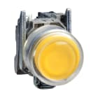 Schneider Electric - Harmony XB4 - bouton poussoir a impuls - D22 - capuchonne - jaune - 1F - vis
