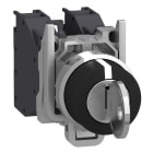 Schneider Electric - Harmony XB4 - bouton à clé 455 - Ø22 - 3 pos fix - retr C - 2F - vis étrier