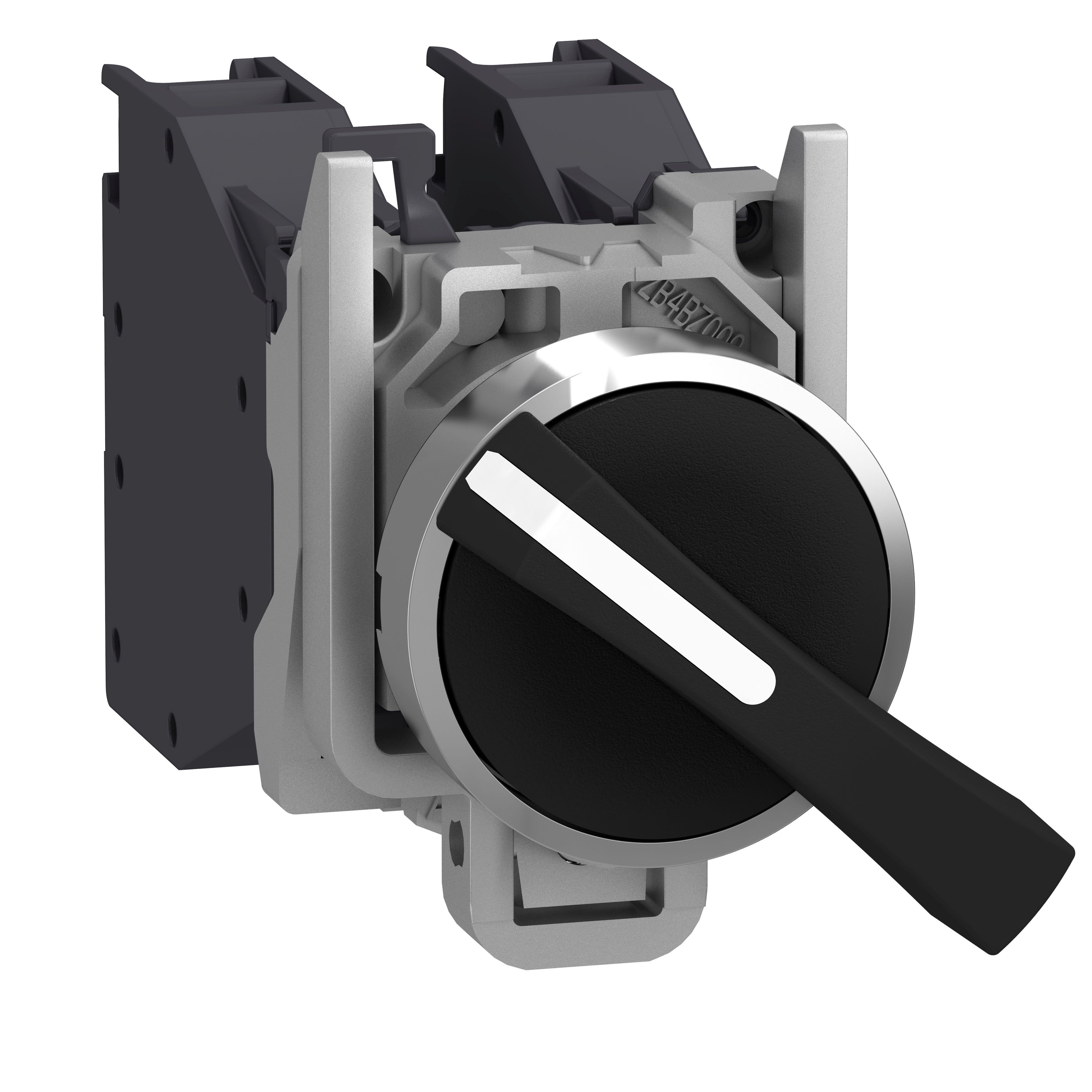 Schneider Electric - Harmony XB4 - bouton à crosse Atx - Ø22 - 2 pos fix - noir - 1F - vis étrier