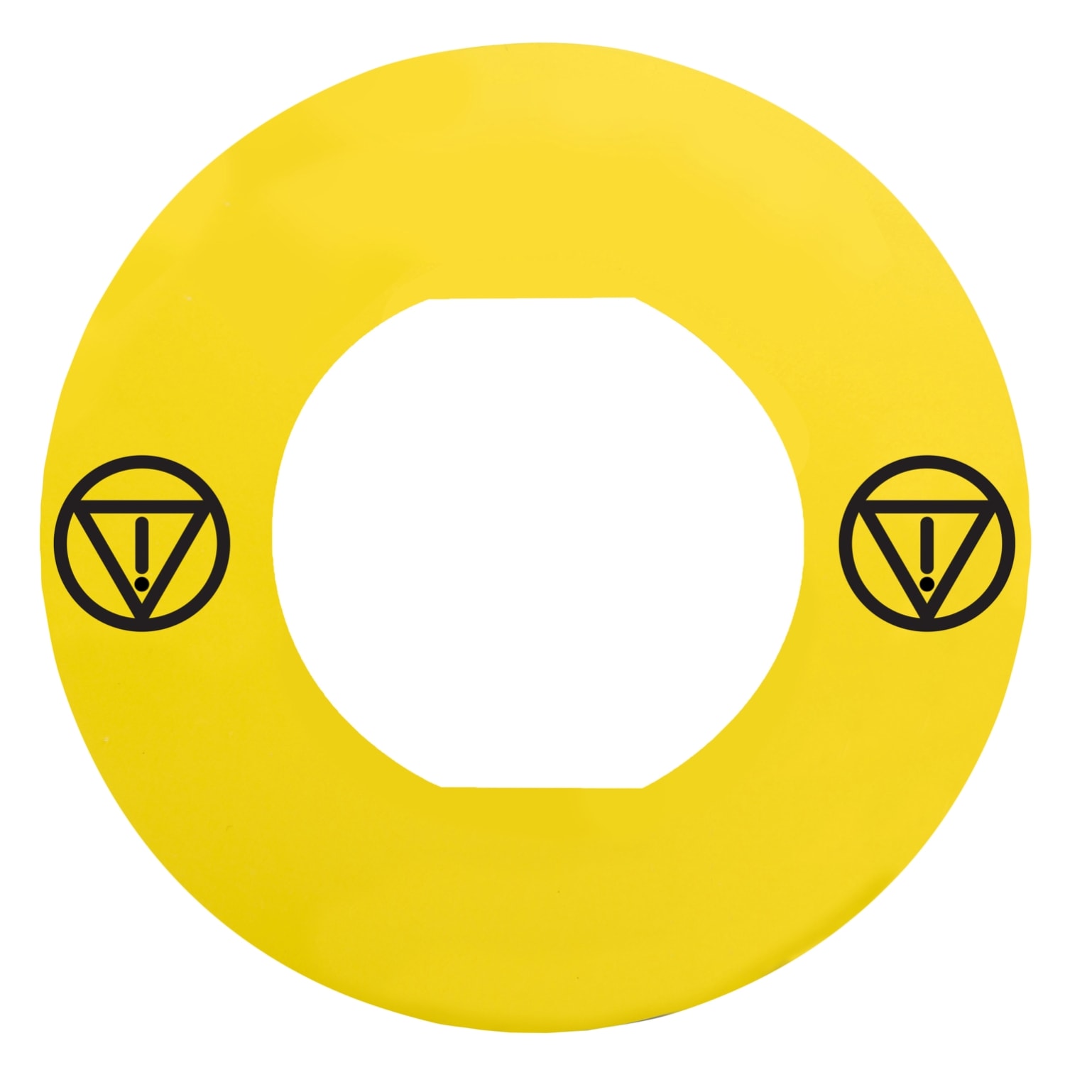 Schneider Electric - Harmony - étiquette plate - jaune - logo EN13850 - vierge - Ø60 - pour ZBZ1605