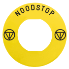 Schneider Electric - Harmony - etiquette plate - jaune - 'NOODSTOP' - D60 - pour ZBZ1605