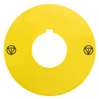 Schneider Electric - Harmony XB4 - etiquette D60 jaune vierge - pour arret d'urgence lumineux