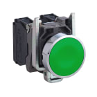Schneider Electric - Harmony XB4 - bouton poussoir a impulsion - D22 - vert - 1O+1F - vis etrier