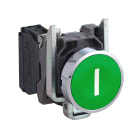 Schneider Electric - Harmony XB4 - bouton poussoir impulsion - Ø22 - marqué - vert - 1F - vis étrier